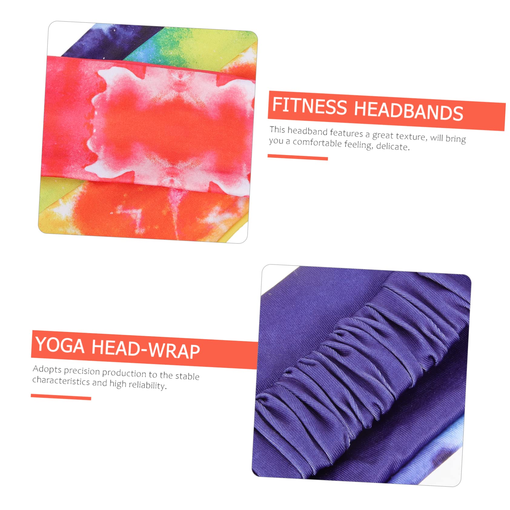 GALPADA Lot De 4 Bandeaux Élastiques Anti-Transpiration pour Femmes pour Le Yoga Le Sport La Course À Pied Lentraînement - 4 Bandeaux
