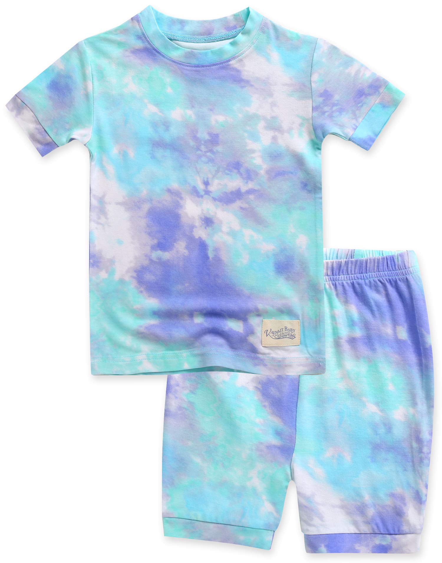 VAENAIT BABY Infant Toddler Kids Junior Soft Bamboo Pajamas Tie Dye Short Summer Pjs 2pcs Set 6M-12Y