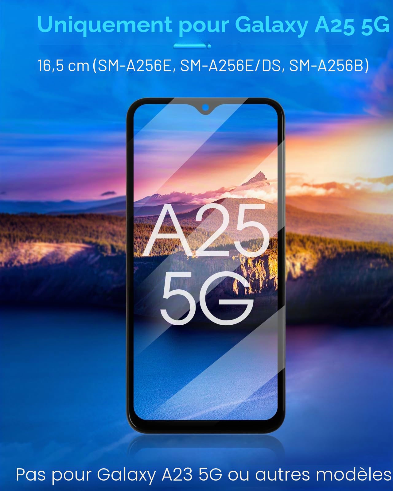 LCD Display pour Samsung A25 5G Écran LCD pour Samsung Galaxy A25 5G SM-A256B SM-A256E SM-A256U 6,5" Ecran Replacement Écran Tactile Touchscreen Assemblée + Réparation (Noir avec Cadre, Incell)
