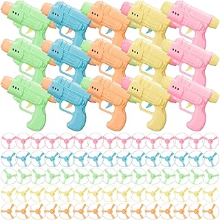 Meooeck 90 Pcs Cat Fetch Toy with 75 Pcs 5 Colors Flying Propellers Set, Tracking Interactive Cat Toy Flying Disc Launcher Toy for Indoor Kitty Dog Pet Playing Exercise Chasing Training Hunting