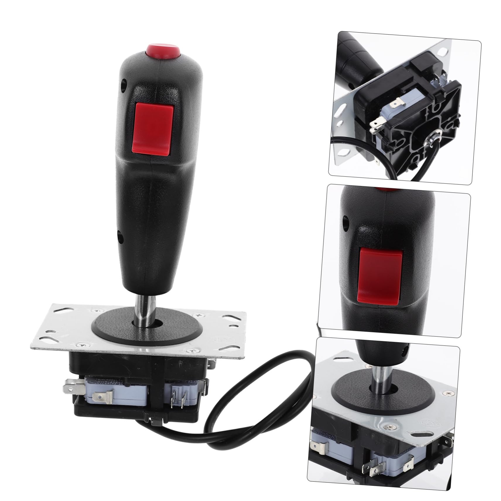 BESTonZON Joystick da Gioco Vibrazione per Simulazione Aerea e Postazione Gaming, Stick Game Controller in Lega di Alluminio e Pvc, Flight Stick Joystick Micro Circuito