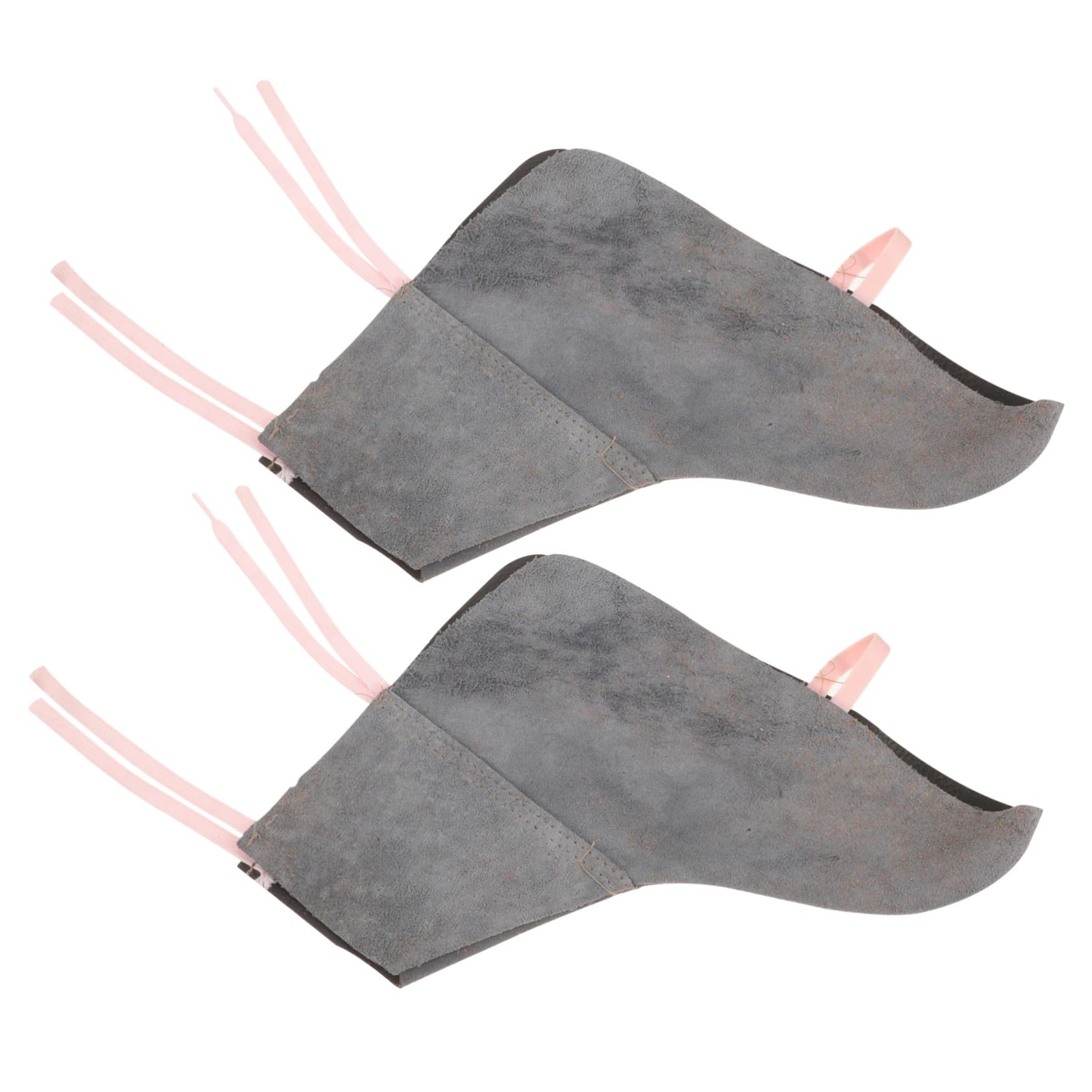 Mipcase Pair Welder Boot Covers Men's Cowhide Shoe Protectors Welding Boot Protective Covers Heat Insulation Non-slip Random