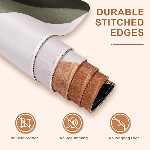 Miniatura 5 de HAOCOO Tapete de escritorio bohemio, alfombrilla de escritorio para computadora, alfombrilla grande para mouse para escritorio, alfombrilla de mouse