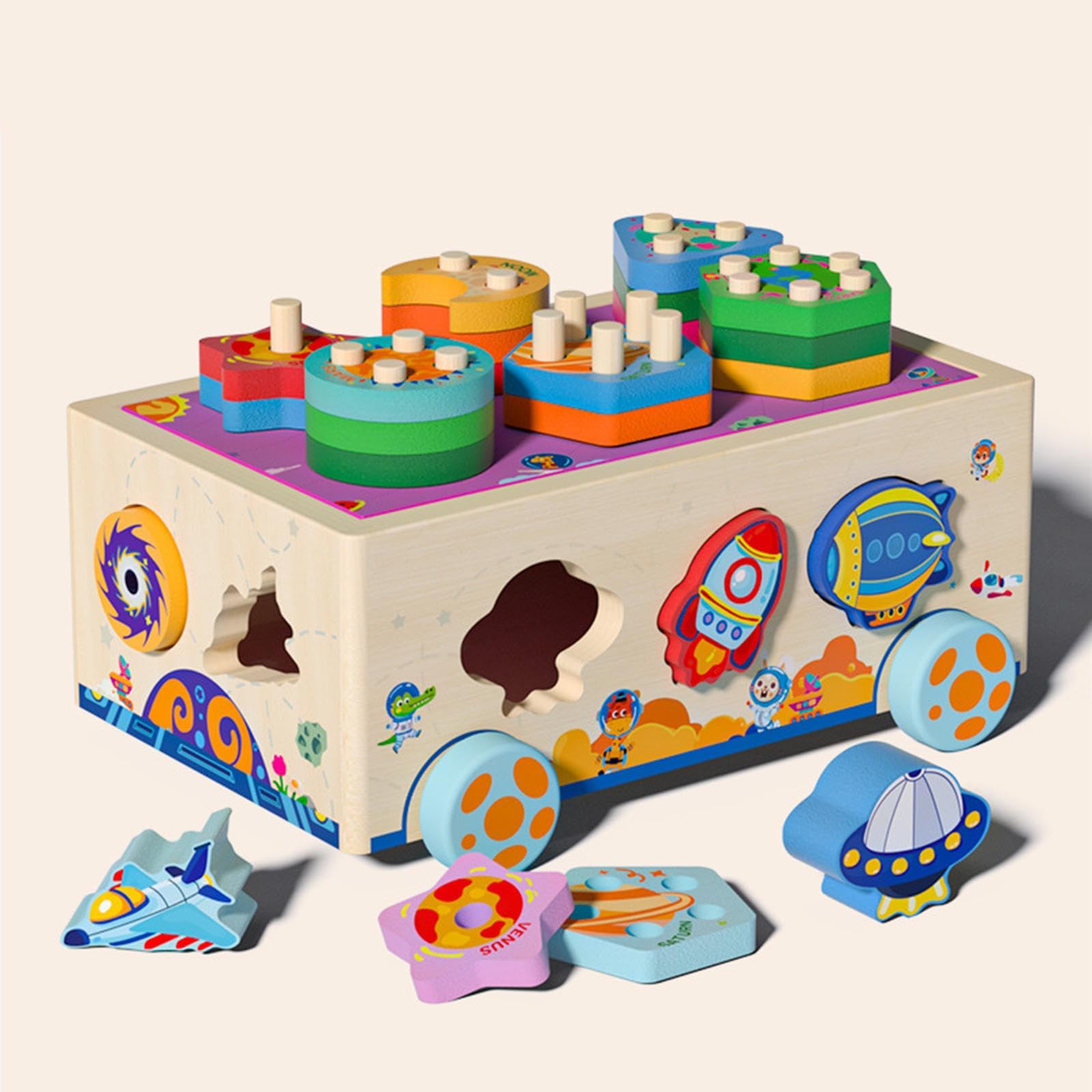 Perfeclan Juguete clasificador de Formas, Caja de emparejamiento para clasificar Formas, Juguetes educativos de motricidad Fina para el Aprendizaje temprano,