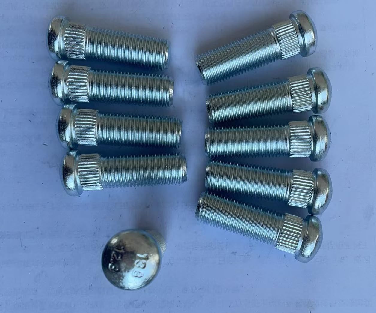 10 PCS Rear 1/2-20 Serrated Wheel Stud Bolts 610-138- .535 in. Knurl, 1-17/32 in. Length Compatible with Chevrolet Buick Cadillac GMC Pontiac Oldsmobile