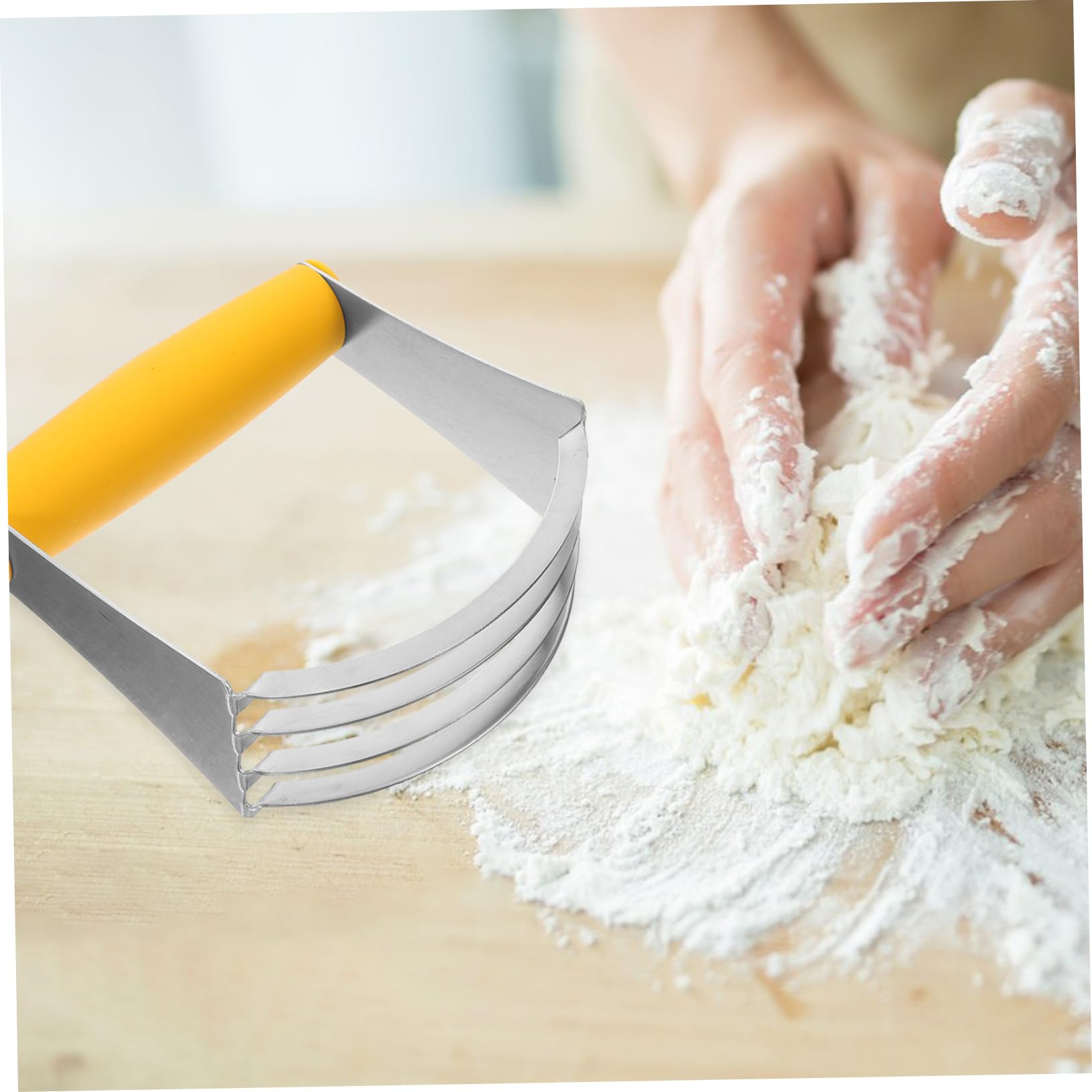 Cabilock 5 Stück Staubtuch Backen Utensil Küchenmehl Bankschaber Rostfreier Mehlschneider Gebäckschneider Backzubehör Mehlmischer aus Metall Teigschneider Teigmischer Rostfreier Stahl