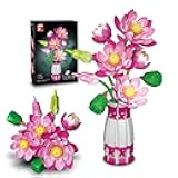 Ideas Lotus Flowers Botanical Building Set, Compatible with Lego Mainstream Brands Adults Collectible MOC flowers Model STEM Toy for Botanical Home Office Decor，Gift for Kids Boys & Girls 8-16 710 PCS