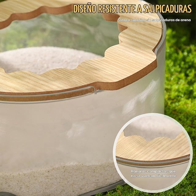 Foto 3 de 7 de Behogan Cuarto de baño para hámster transparente, contenedor de arena para hámster con escalera y pala