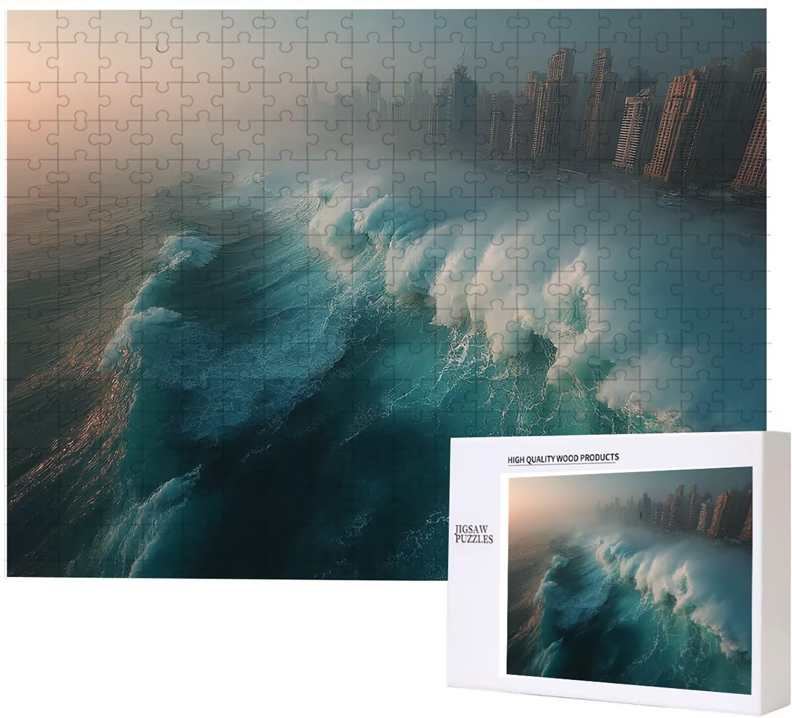 1500 Pezzi di Puzzle, Cielo blu 1500 Pezzi di Puzzle per Adulti, Regalo Anniversario, Regalo Natale, Decorazione Della Casa, Prevenzione Della Degenerazione Cerebrale Negli Anziani PjY1138 0-1