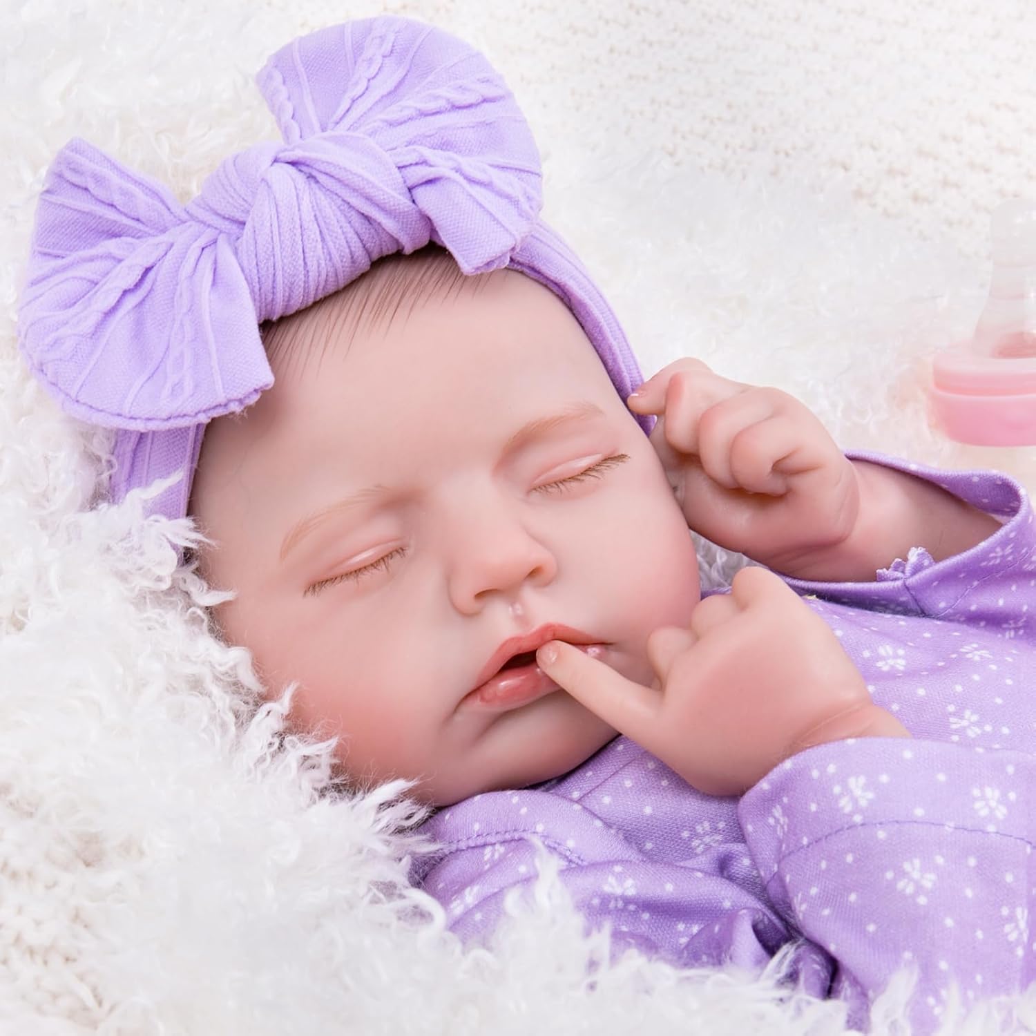 Aori Reborn Baby Dolls Realistic 20 Inches - Newborn Real Baby Doll Girl with Feeding Toy Kit, Lifelike Companion Gift Set for Kids, Birthday, Pretend Play