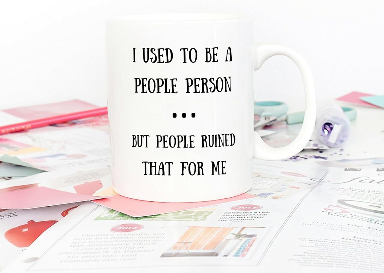 5Aup I Used to Be a People Person... Coffee Mug Gifts - 11oz Office Cynic’s Ceramic Cup, Sarcastic Humor Ideal for Coworkers - Image 6