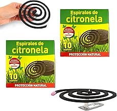 20 Anti-Mosquito Spirals Incense Citronella, Anti Mosquito, Outdoor Anti-Mosquito, Citronella Anti-Mosquito, Patio, Terrace, Camping – 4 Metal Holders (20 Spirals)