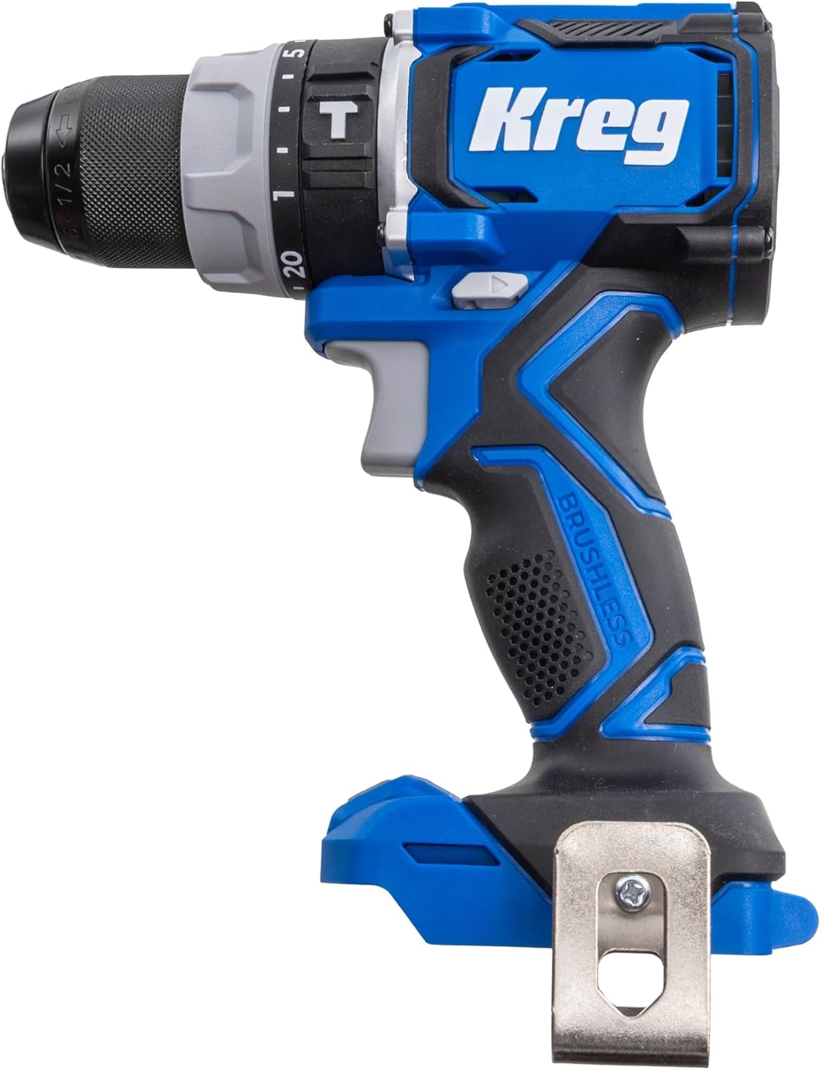 Kreg 20V Ionic Drive 1/2" Compact Hammer Drill, KPTCHD050B, Bare Tool | Cordless Hammer Drill Driver for Wood, Masonry and Construction, Dual Speed with Over 20 Clutch Settings