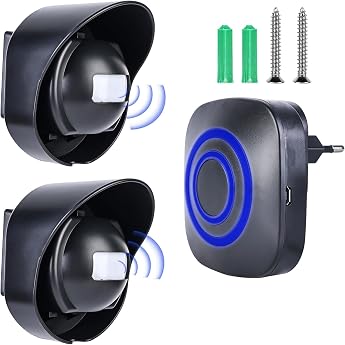 Doorbell with Motion Sensor Passage Alarm with 38 Ringtones Motion Sensor Doorbell Alarm Driveway Alarm Access Detector Motion Bell for Business Store Pet Home