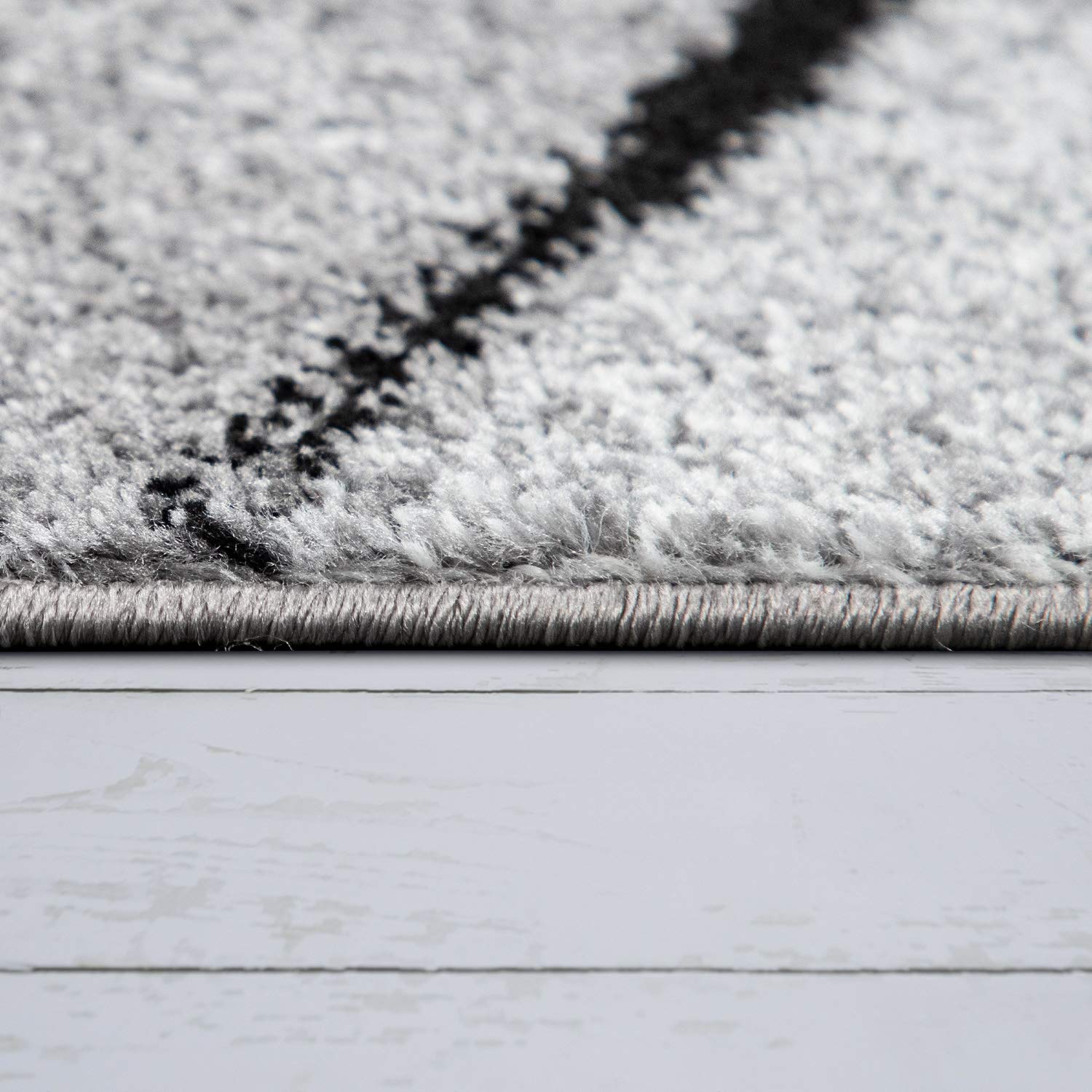 Tapis Salon 160x230 Cm Gris - Poils Ras Motif Géométrique | Vintage Polypropylène - Compatible Chauffage Sol