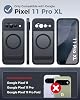 Funda Vihibii para Google Pixel 11 Pro XL, compatible con MagSafe, negra | soporte metálico ajustable, protección completa de cámara, protección contra caídas de grado militar, funda delgada a prueba de golpes, magnética, negra 3
