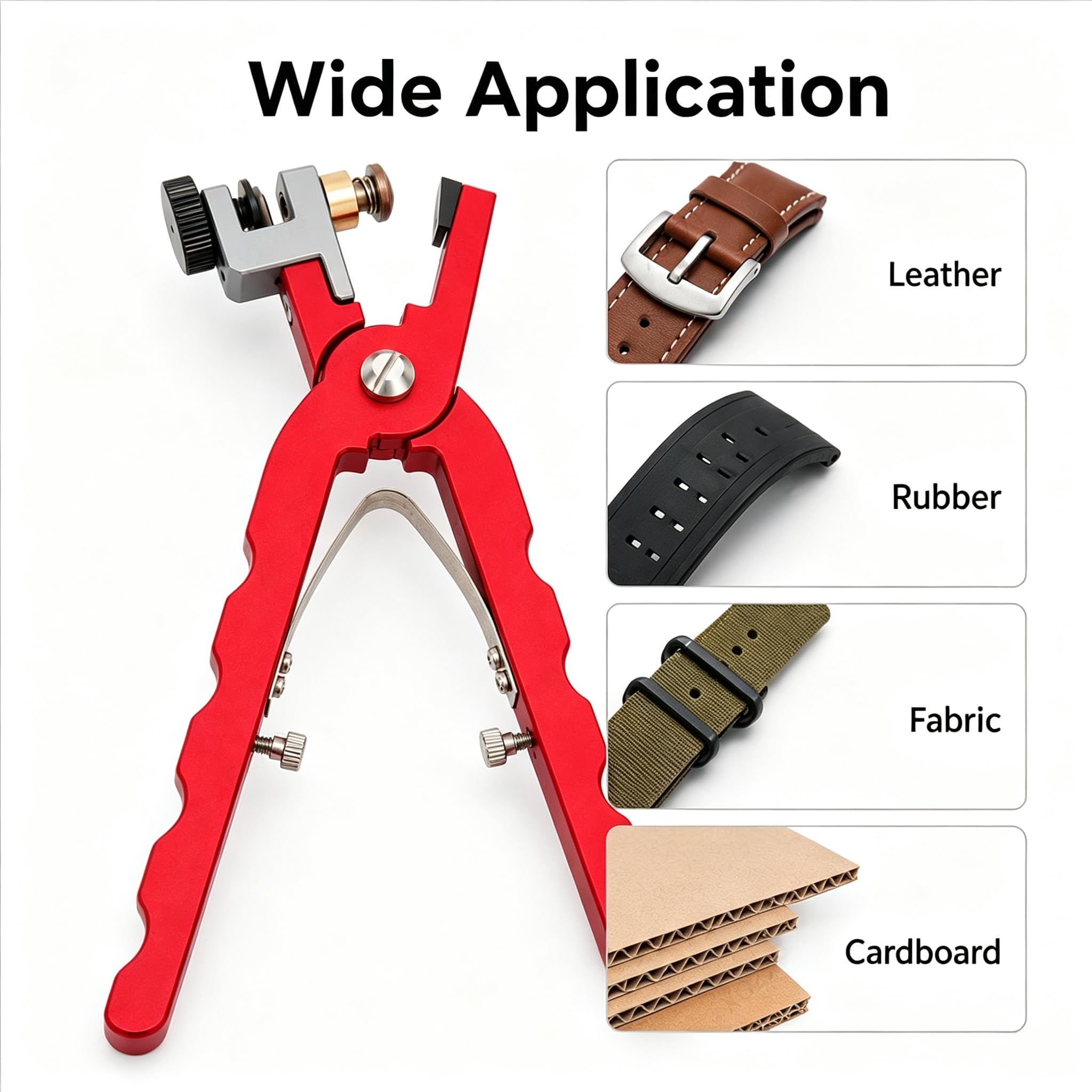 Pince Coupante pour Bracelets De Montre en Cuir, Pince à Perforer Les Bracelets, Outil Manuel pour Barrettes à Ressort, Trous Précis, Compatible avec Divers Bracelets De Montre