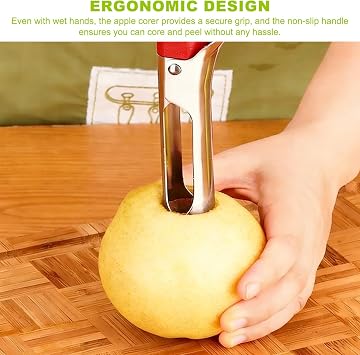 4 Pcs Apple Corer, Stainless Ergonomic Handle Multi-Tool