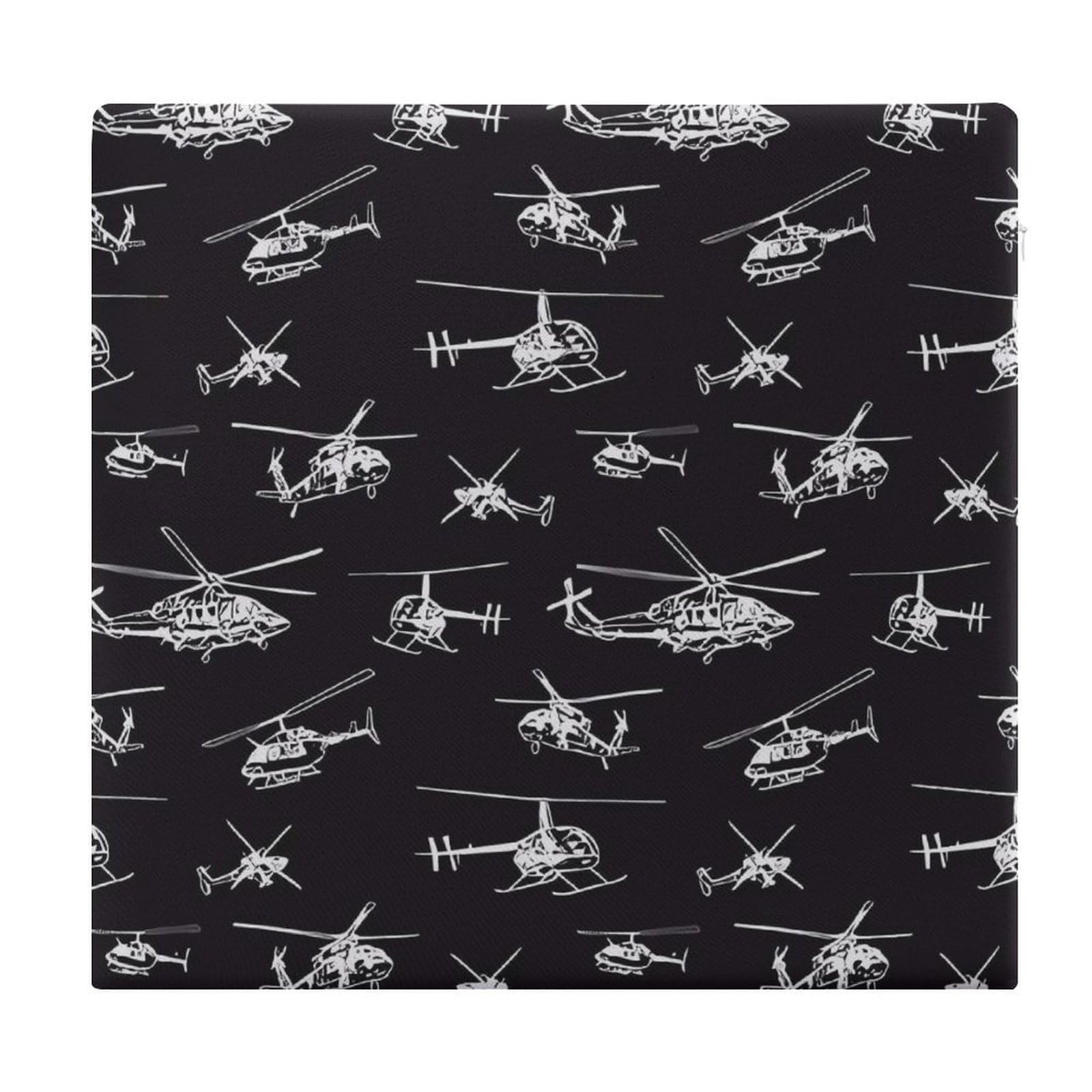 Cojín viscoelástico para helicóptero con funda de poliéster extraíble y lavable