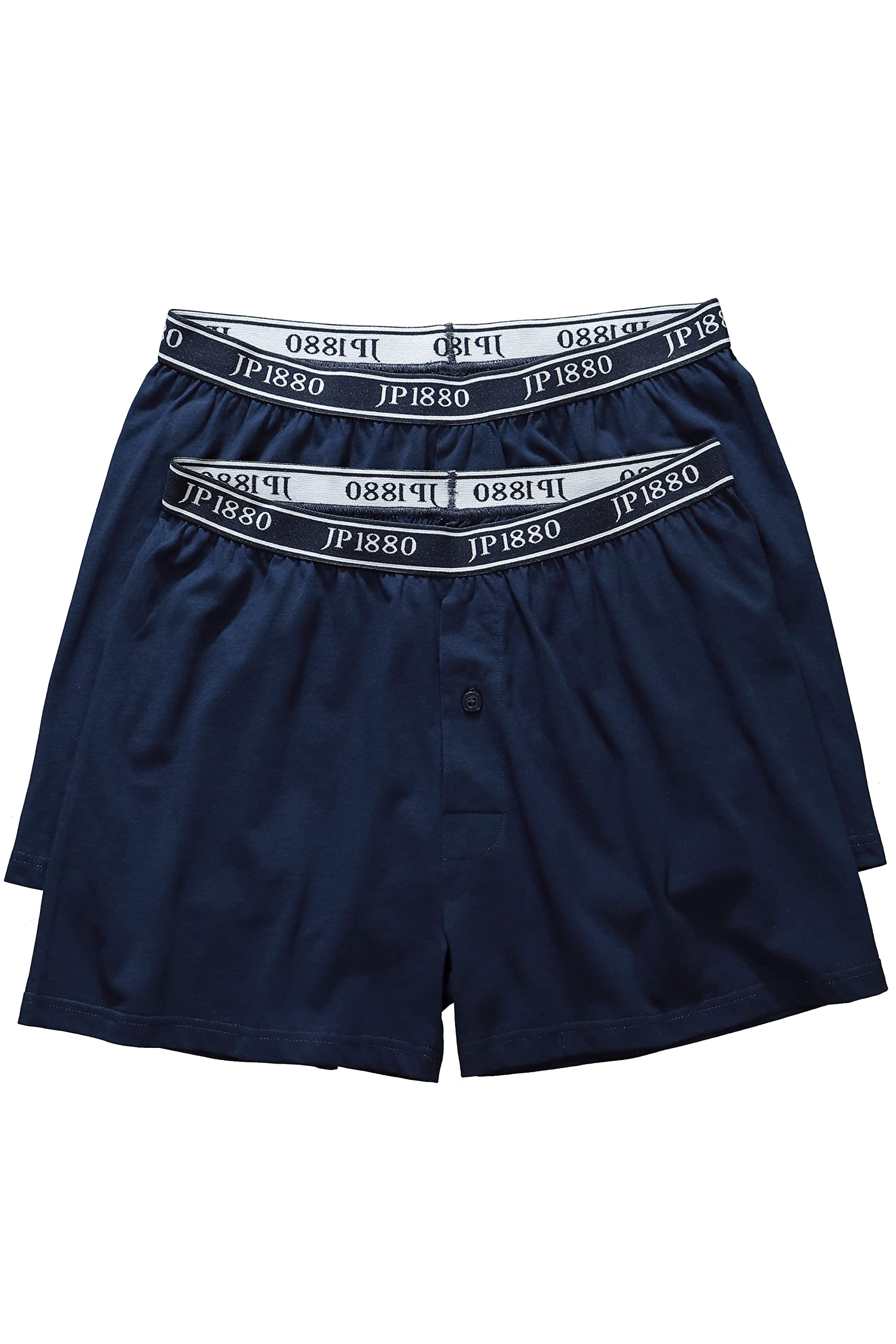 JP 1880 Men's Large Sizes Plus Sizes Menswear L-8XL Boxer Shorts FLEXNAMIC® Pack of 2 Underpants up to Size 18 803521, midnight blue, 3XL