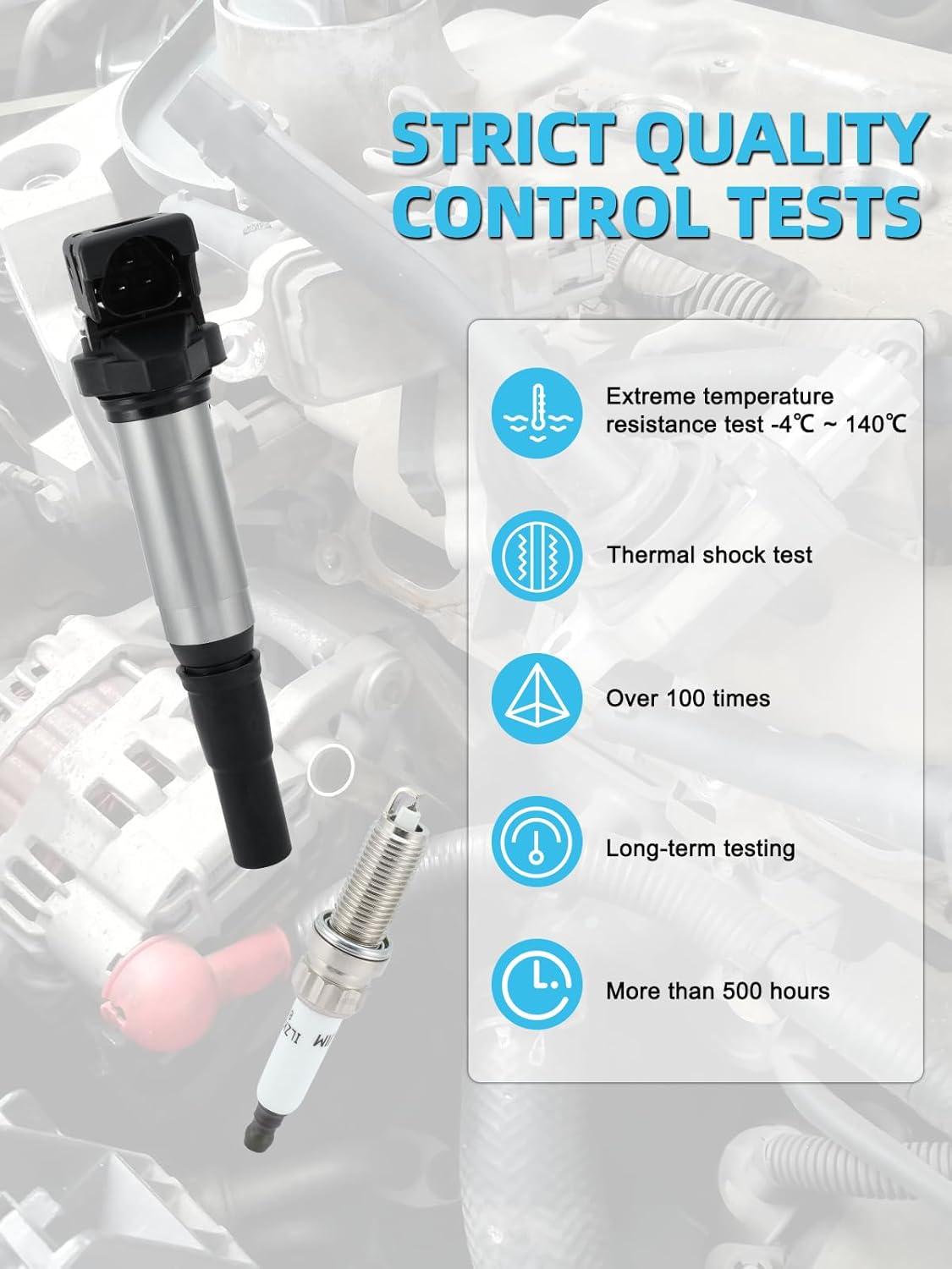 Set of 4 UF598 Ignition Coil Pack & Iridium Spark Plug (1.6L Only) For Mini Cooper 2007-2015,Countryman 2011-2016,Paceman 2013-2016, Replace # C1692 GN10328 12137575010 1213755001 5C1749 597091