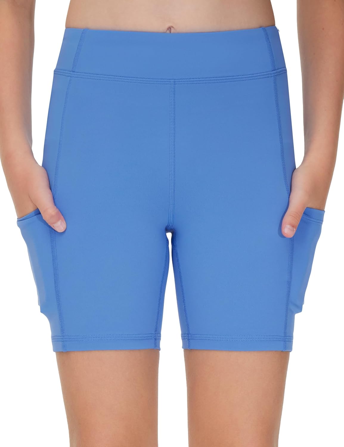 THE GYM PEOPLE Girls Volleyball Shorts Kids High Waist Dance Workout Gymnastics Biker Athletic Shorts with Pocket