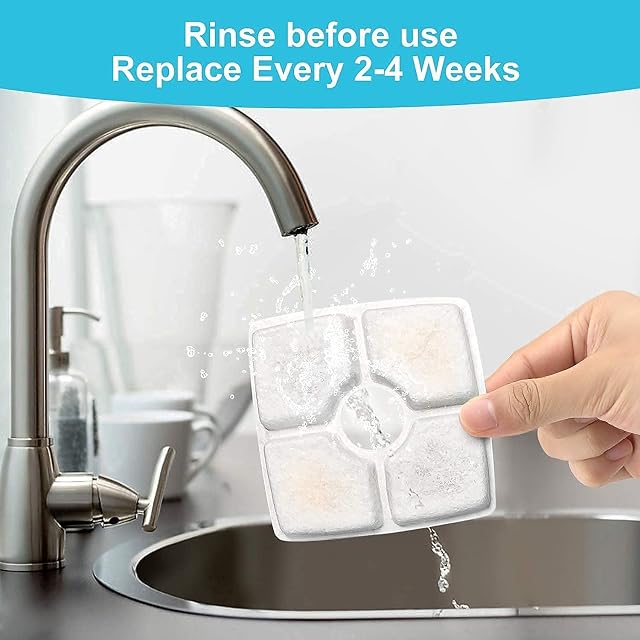 Foto 4 de 5 de VinDox Filtros de fuente de agua para gatos, paquete de 16, filtros de repuesto para fuente de mascotas