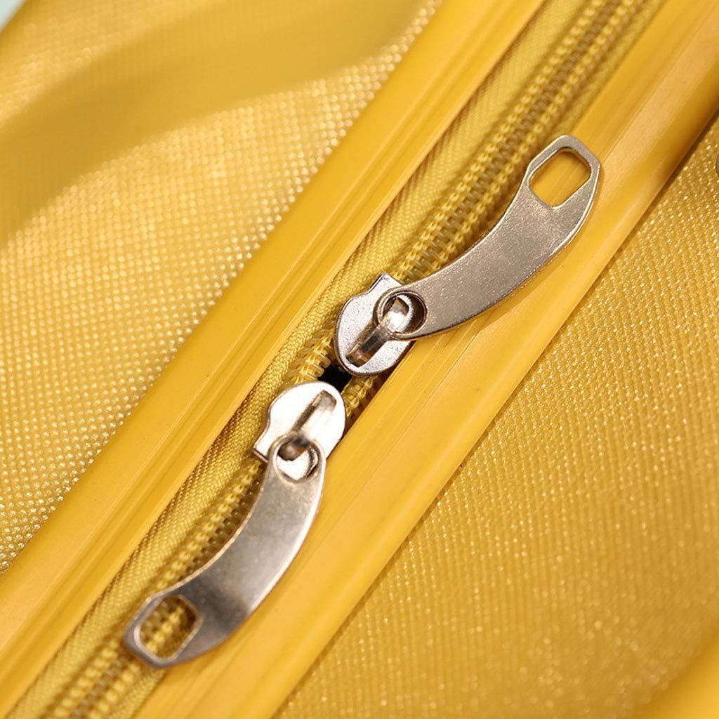 Mini Hard Shell Hand Luggage Travel Suitcase Cosmetic Case Small Portable Carrying Case Organizer for Makeup (Yellow)