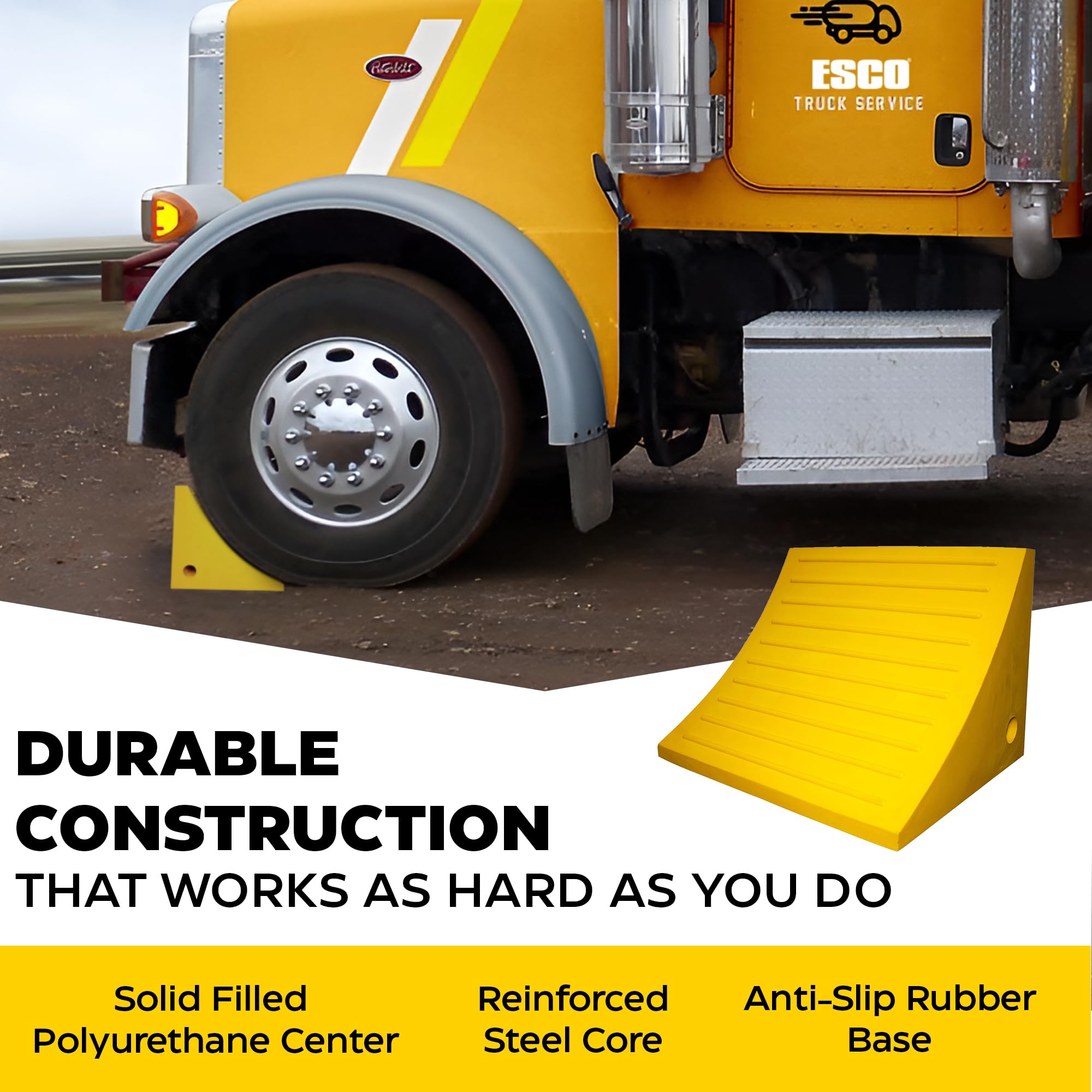 ESCO - 12593 Pro Series Unterlegkeil für Muldenkipper, Lader, Baumaschinen und Traktoren