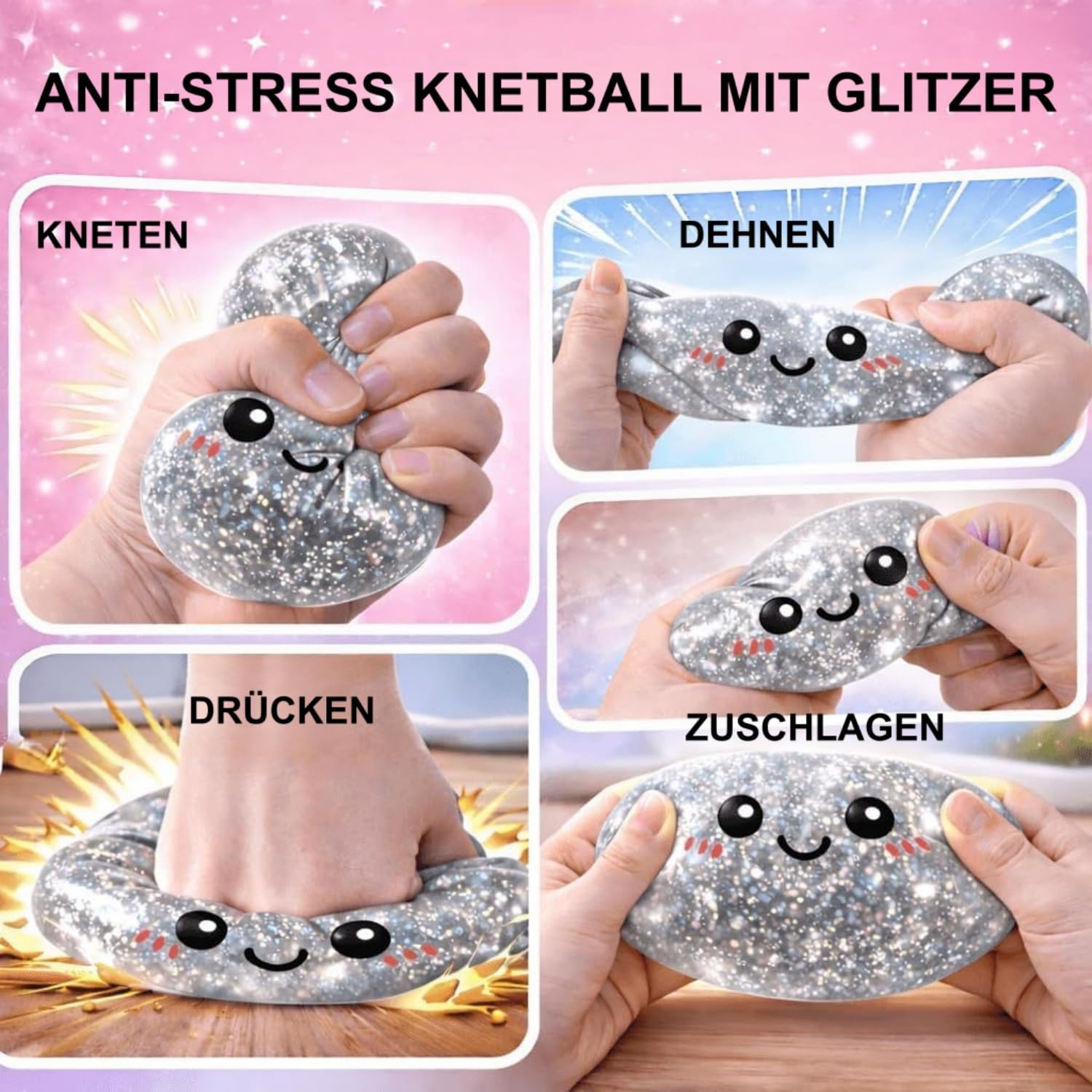 Baozi antystresowy parowar z miękkiego tworzywa sztucznego – ugniatalny parowar z powolnym ustawianiem – kreatywna zabawka fidget do biura, szkoły i domu (kolor biały, zestaw 4 szt.)