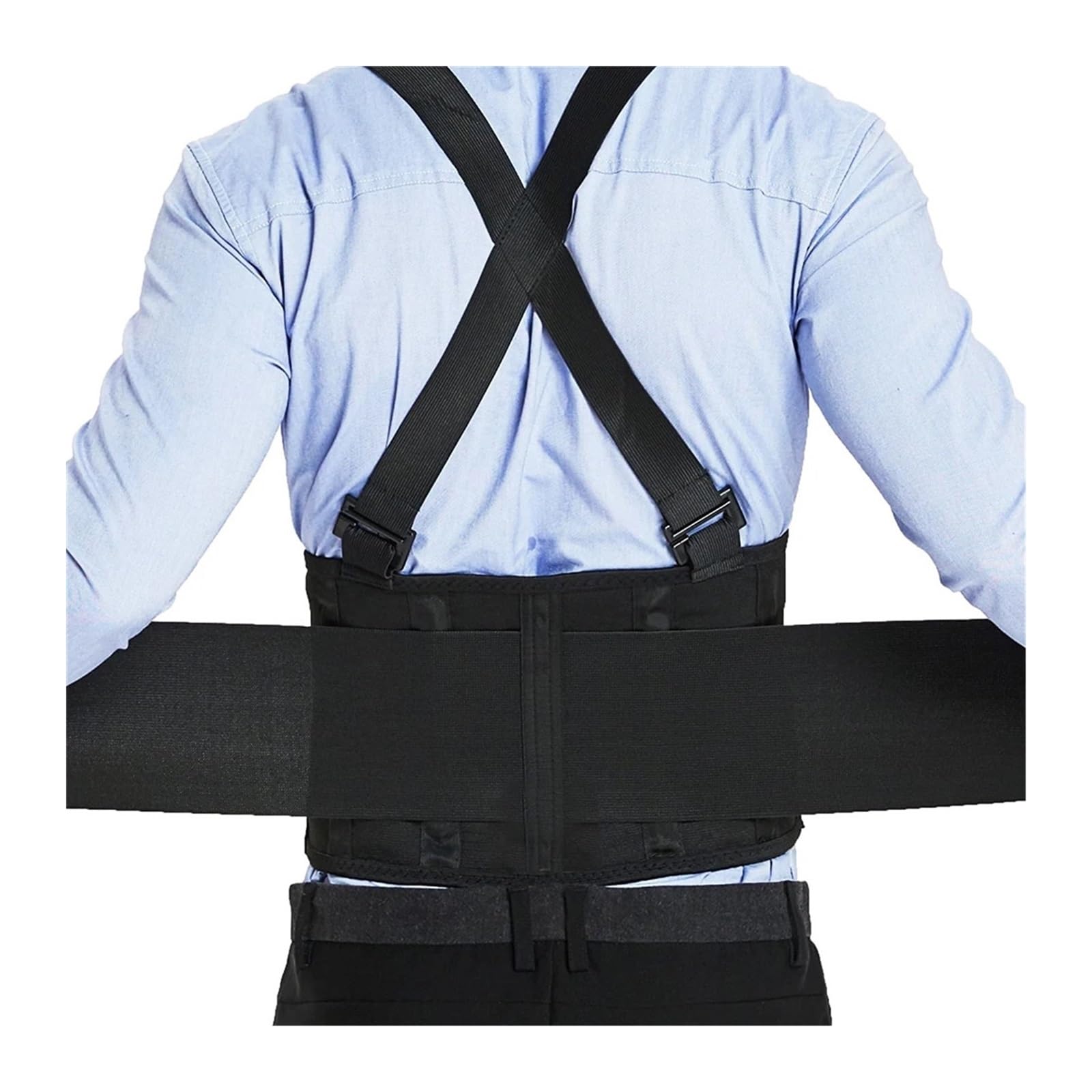 Faja Lumbar Ajustable Levantamiento De Pesas De Entrenamiento De Espalda Baja Cintura Cinturón De Apoyo Correas De Soporte Lumbar para Ejercicios De Fitness(L)
