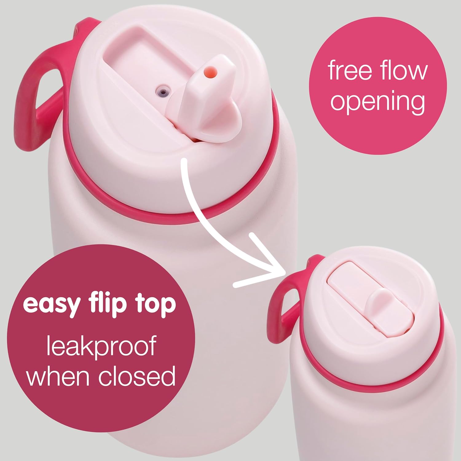 b.box Triple Insulated 34oz Water Bottle w/Stainless Steel Straw. 46 Hours Cold. Leak Proof Tumbler with Lid and Straw for Travel, Gym & School. BPA Free Sports Water Bottles. - Image 7