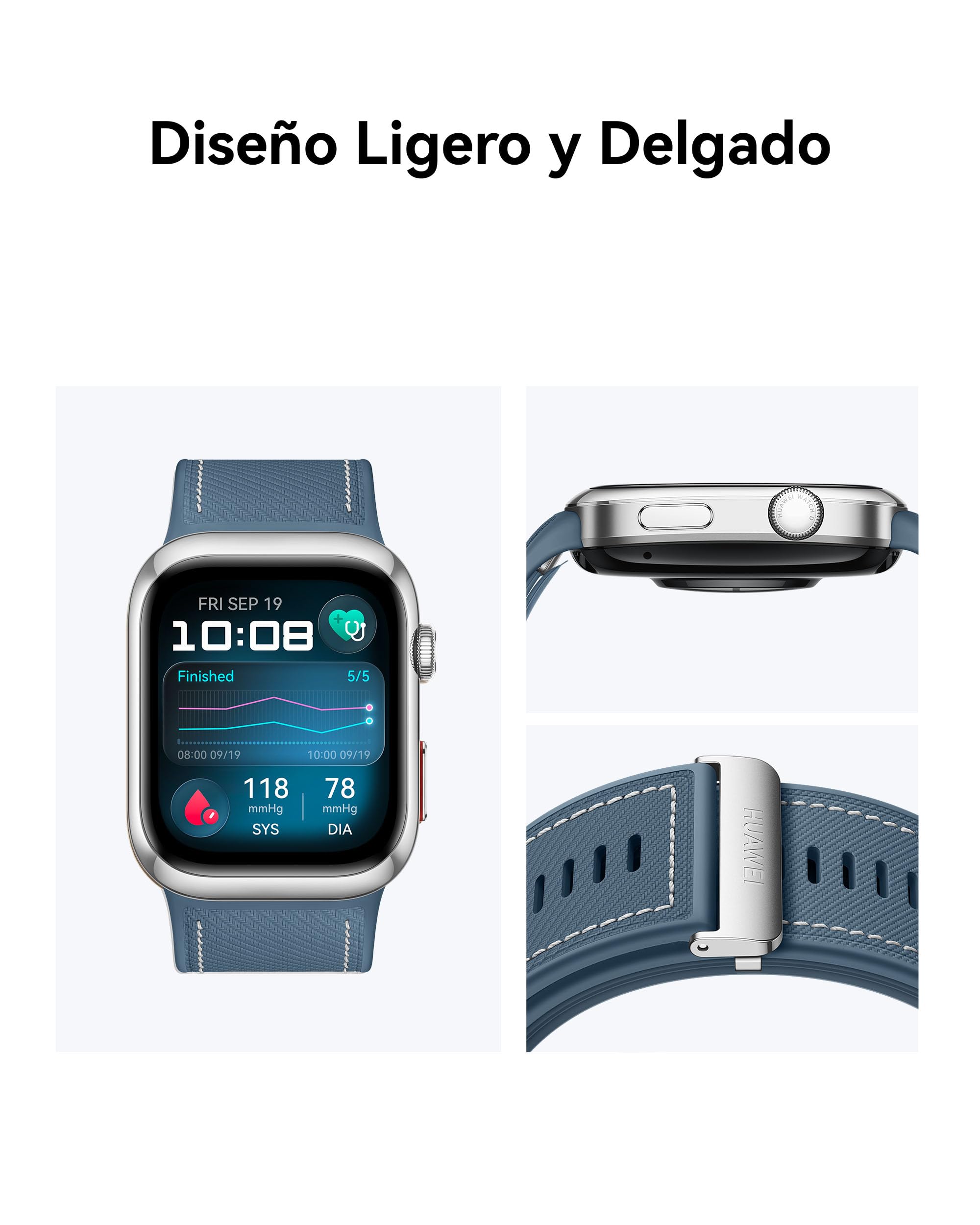 HUAWEI Watch D2 Smartwatch, Pantalla AMOLED 1,82”, Monitorización en Tiempo Real de la Presión Arterial, ECG, Monitorización Exhaustiva del Sueño, SPO₂, Asistencia Sanitaria Familiar, Llamadas, Negro