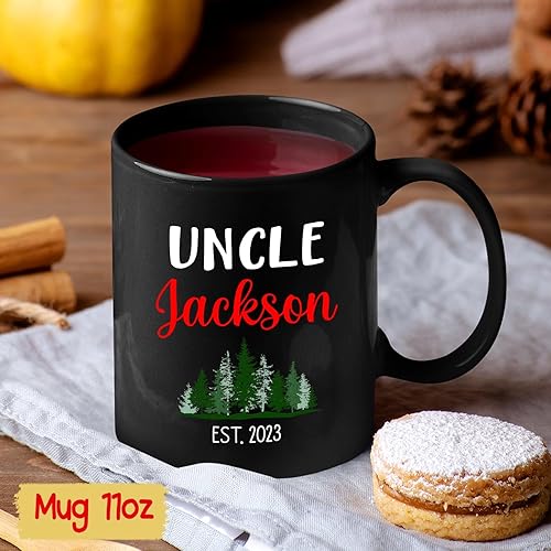 Miniatura 5 de Taza para el tío nuevo, taza personalizada para el tío, nombre personalizado para el tío Thomas y taza del año, regalos para el tío, taza de café