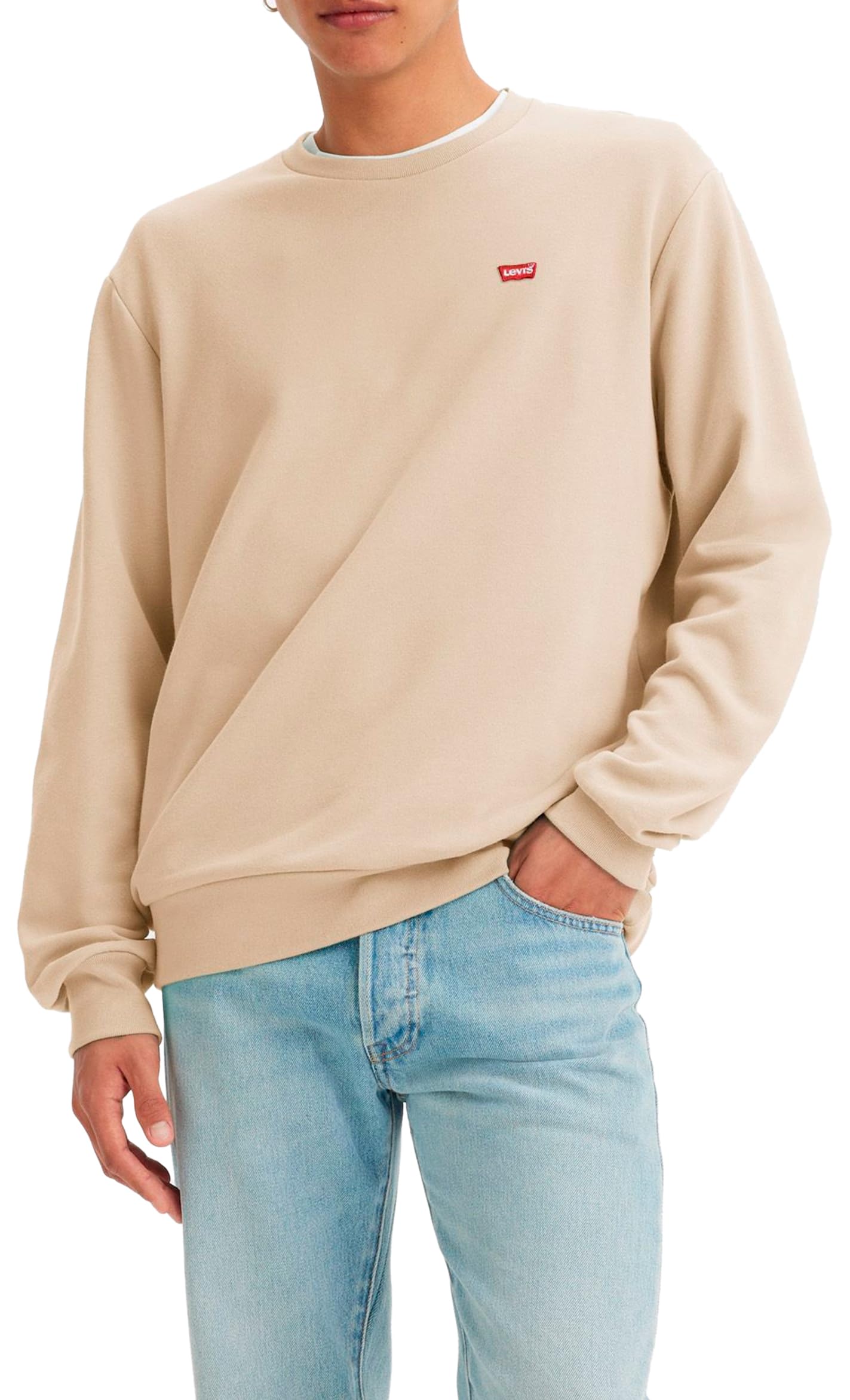 Levi's The Original Hm Crew Fog French Terry, Fog, Small