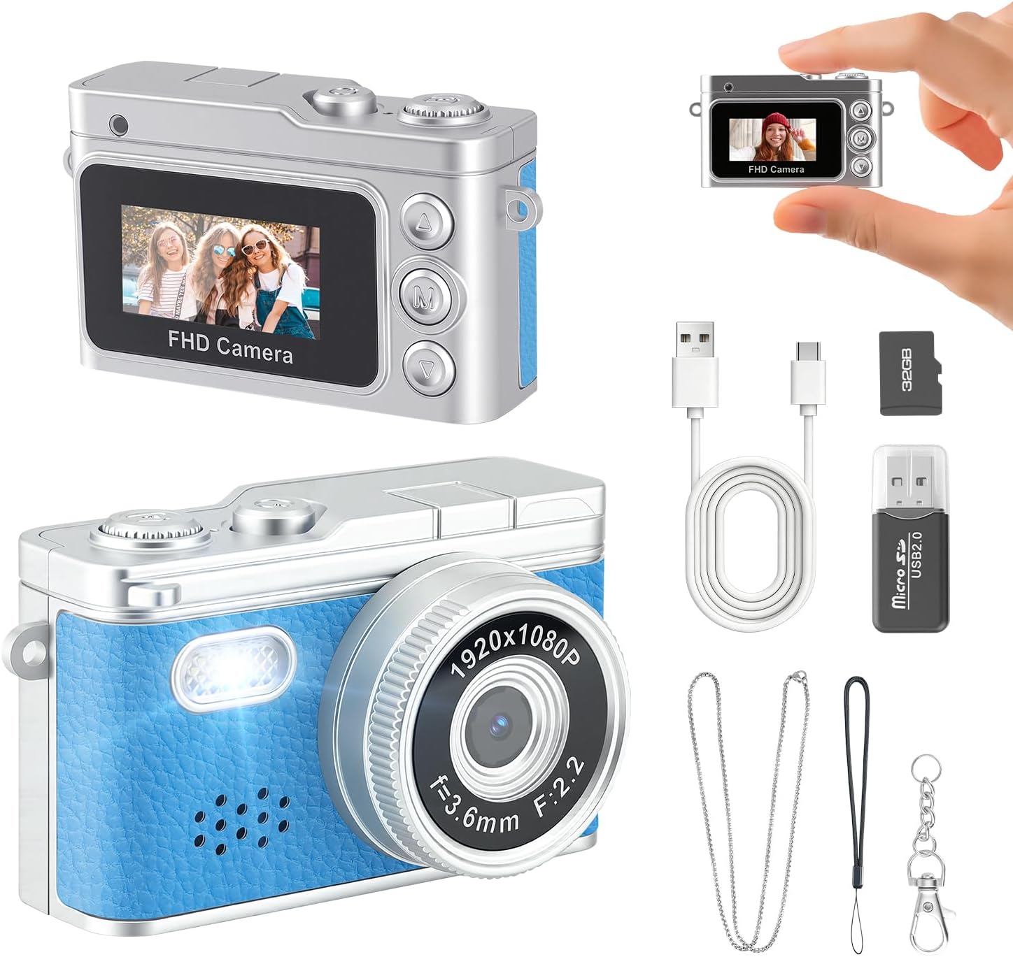 Mini Keychain Camera, Unique Gifts for Teen Boys Girls/Adults/Beginners