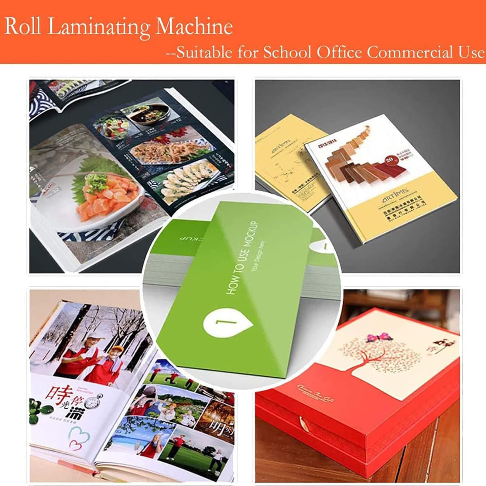 Macchina Laminatrice a Caldo E Freddo 700w,Macchina Laminatrice a Caldo Mono/Bifacciale,Larghezza Laminazione 35Cm/45Cm + Spessore Laminazione 0,1-5Mm,per Uffici,Case E Scuole,Width450mm