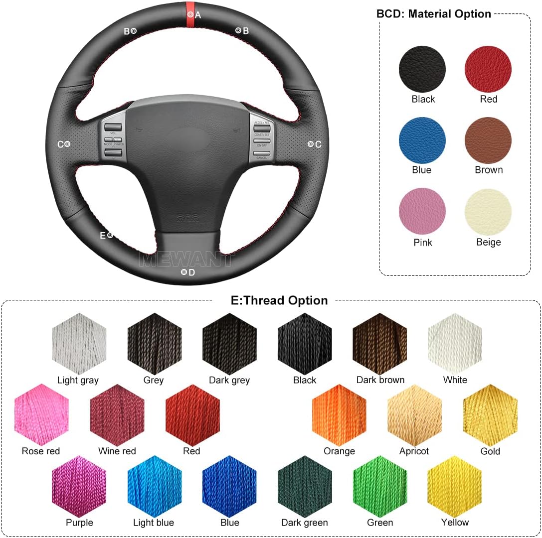MEWANT Steering Wheel Cover for Infiniti G35 2003-2006 Made of Microfiber Leather Steering Wheel Wrap