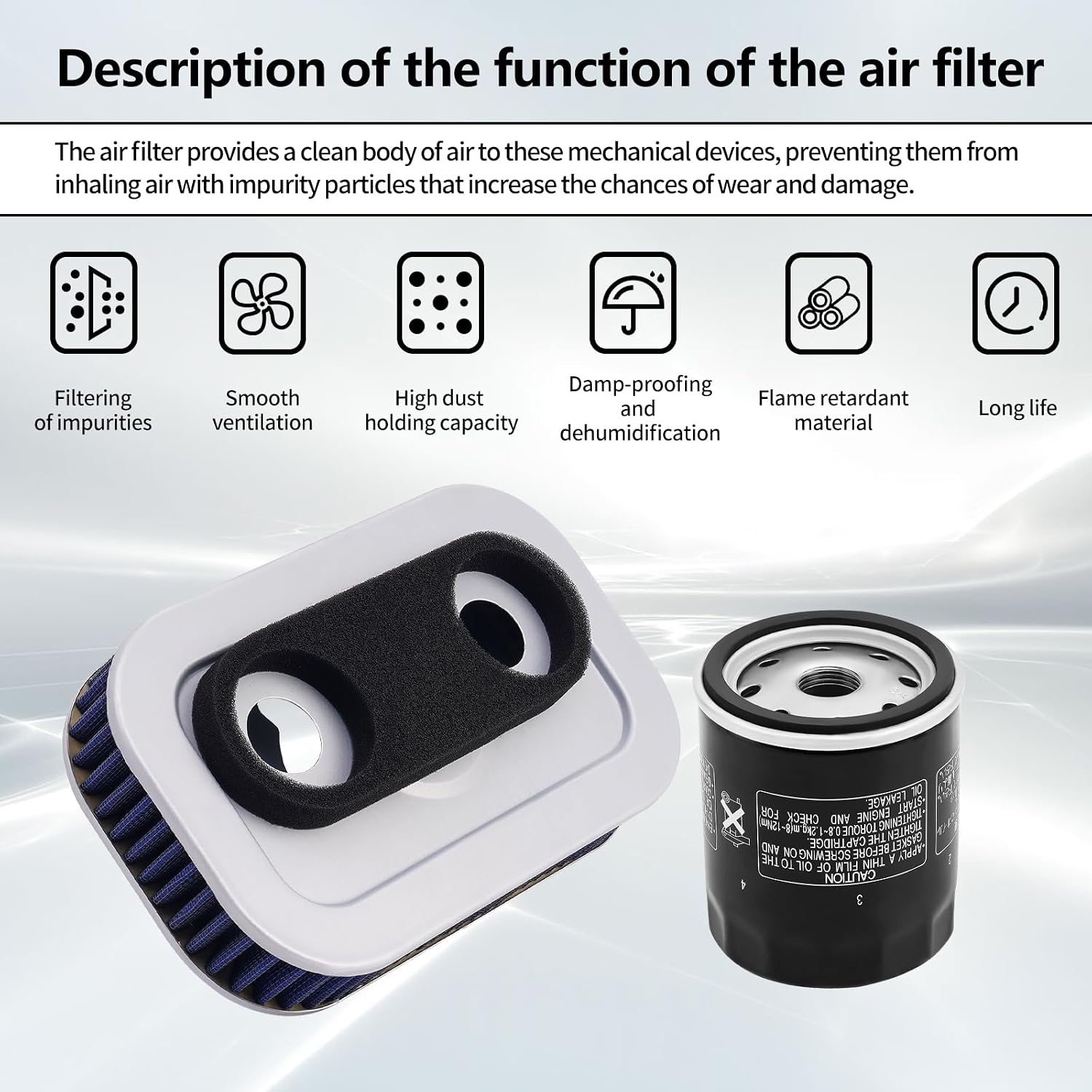 Motorcycle Air Filter 29331-96 & Oil Filter 63806-83 Compatible With Harley Sportster 1200 XL1200 XLH1200 Sportster 883 XL883 XLH883 1988-2003