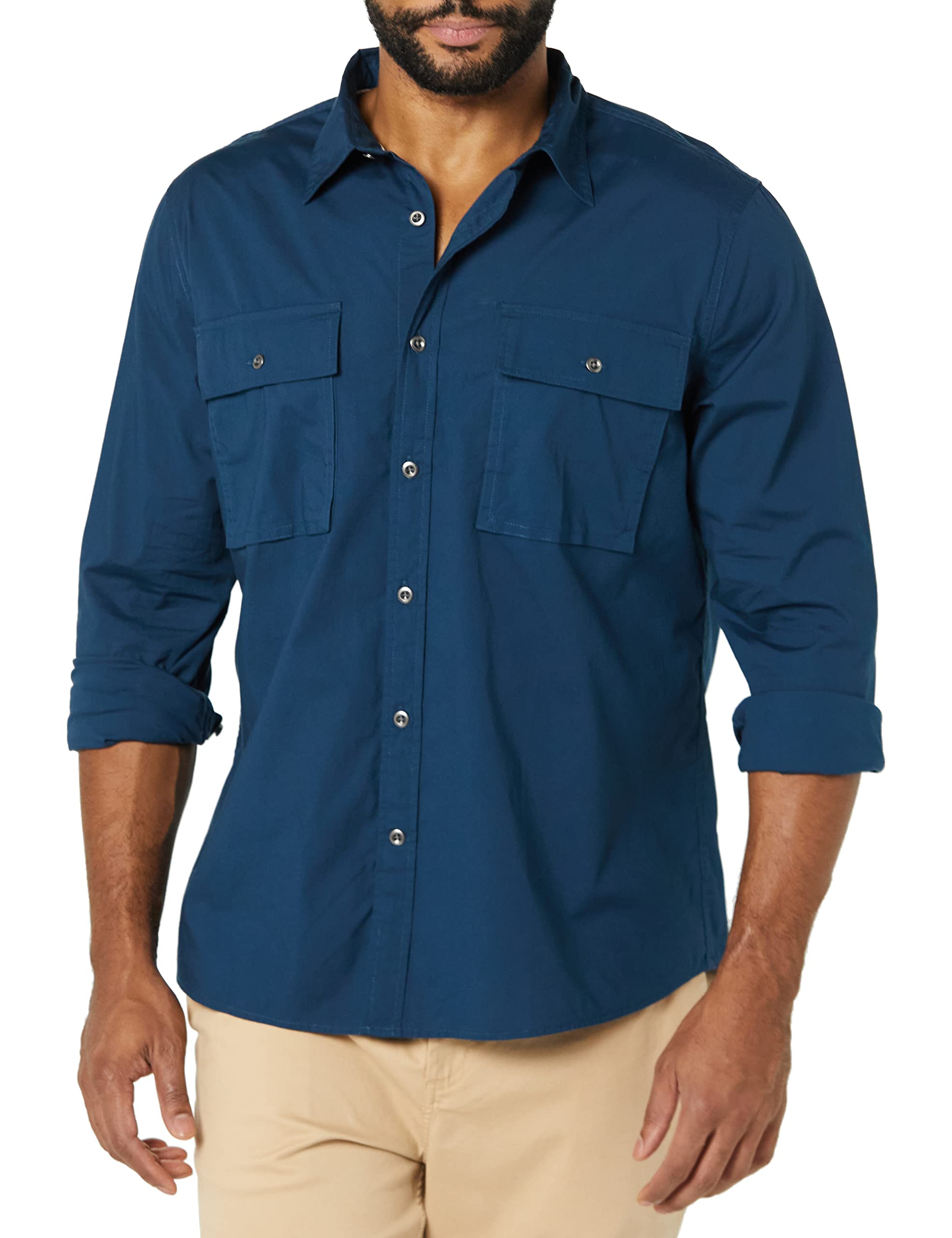 

                                                    Amazon Essentials Men's Slim-Fit Long-Sleeve Two-P