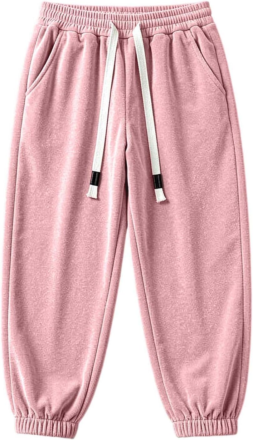 Boy's Casual Baggy Pants Solid Workout Sweatpants Joggers