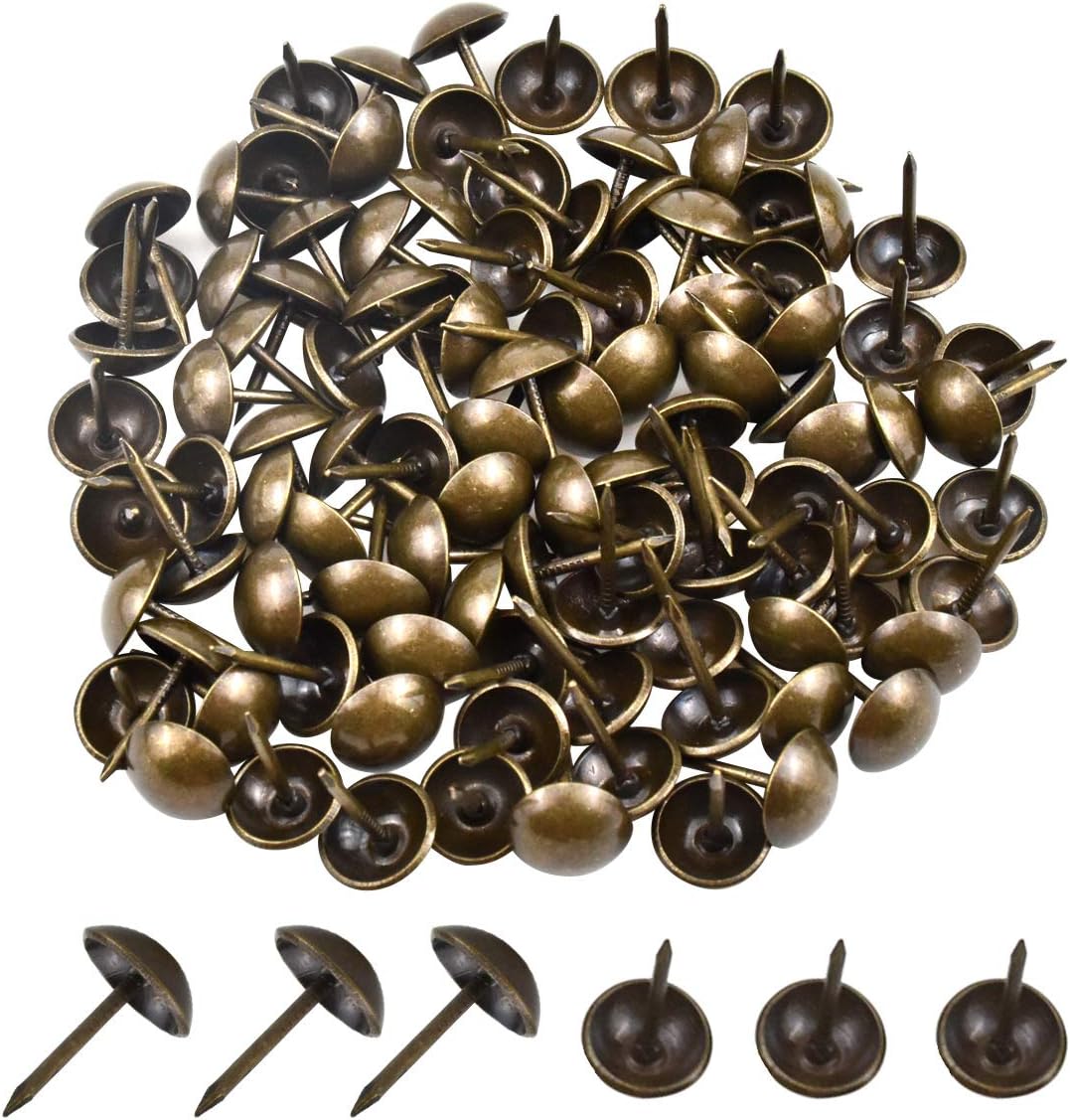 100 Pcs Upholstery Tacks Nails Furniture Nails Antique Bronze Metal
