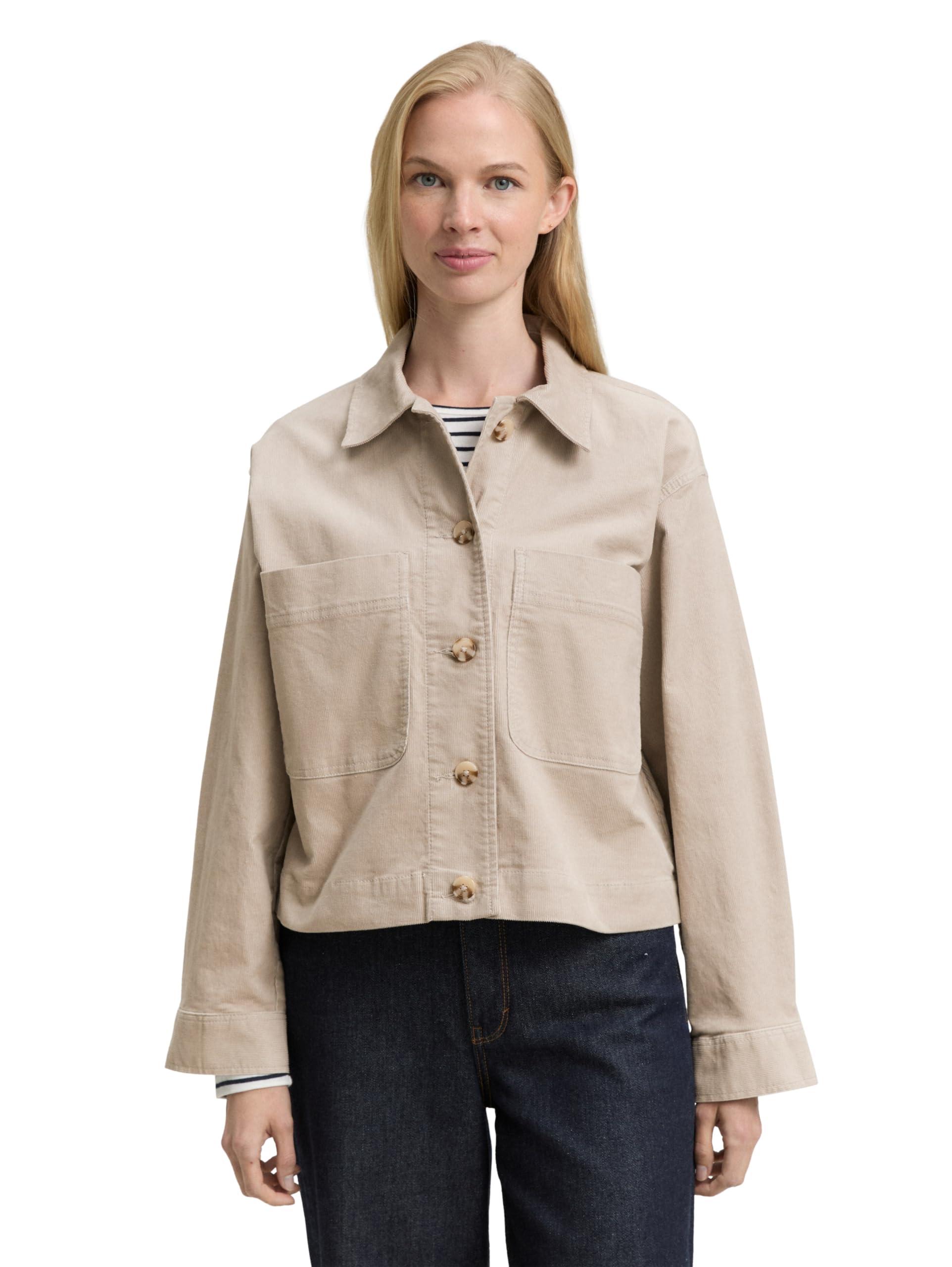 Tom Tailor Damen 1048325 Oversize Cordjacke