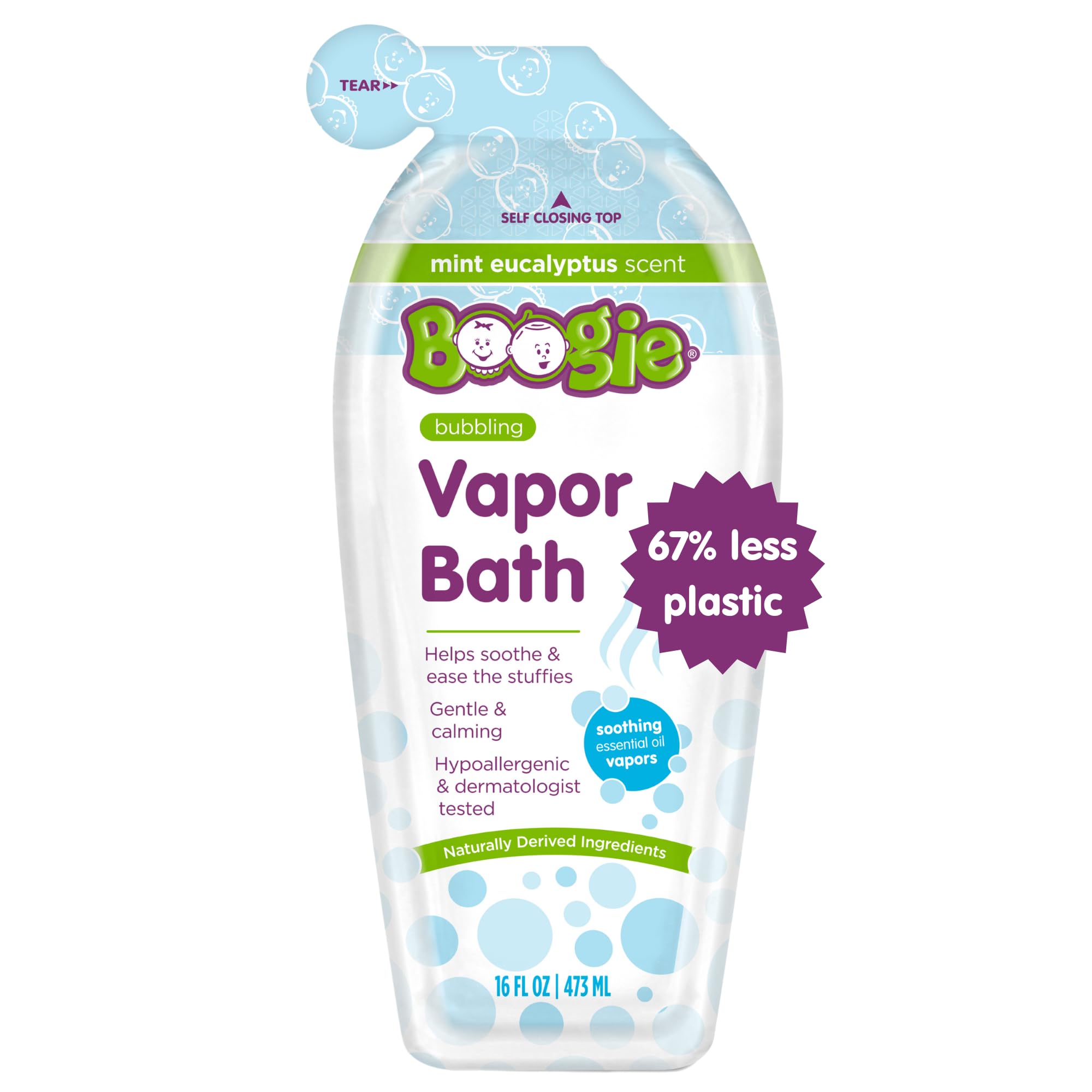 Boogie Kids Vapor Bubble Bath - Mint Eucalyptus - 16 oz
