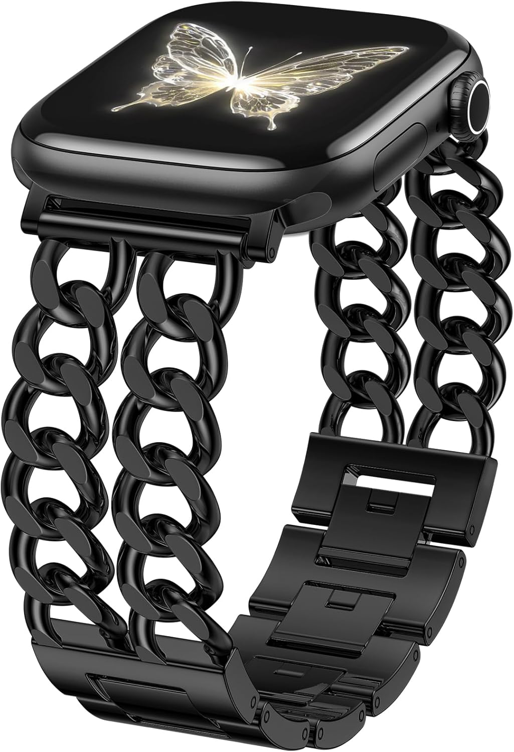 GEAK Metal Band Compatible with Apple Watch Bands for Women 40mm 38mm 41mm 42mm 44mm 45mm 46mm 49mm, Stylish Adjustable Steel Chain Link Bracelet for iWatch Series 11 10 SE Ultra 9 8 7 6 5 4 3 2 1