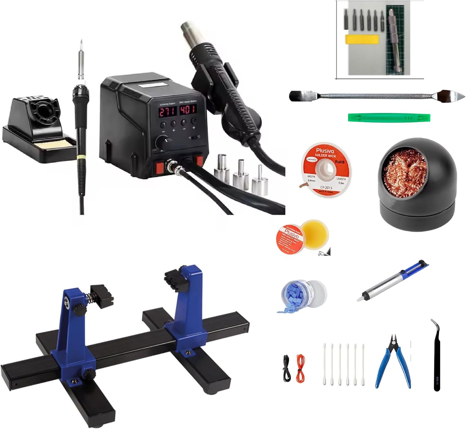 SOSS GAMING® Pro Complete Video Game Controller Soldering Kit – Hot Air & Soldering Iron for PlayStation, Xbox, Nintendo Switch – Modding, Desoldering, and Rework Tools