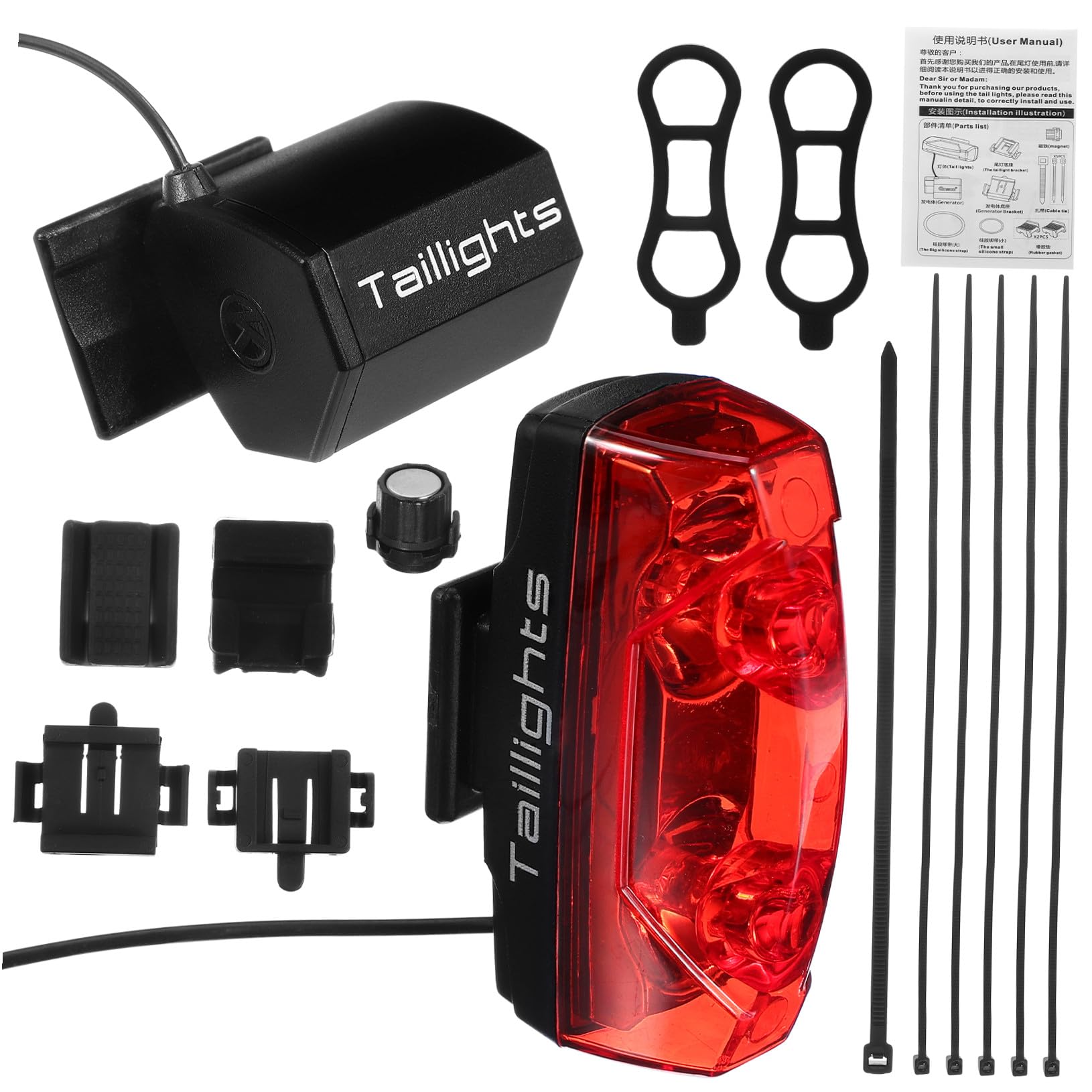 Happyyami 4piezas Luces Traseras De Bicicleta Led Recargables USB Fáciles De Instalar para Seguridad Noches Compatible Bicicletas De Montaña y Eléctricas Diseño Moderno y Alta