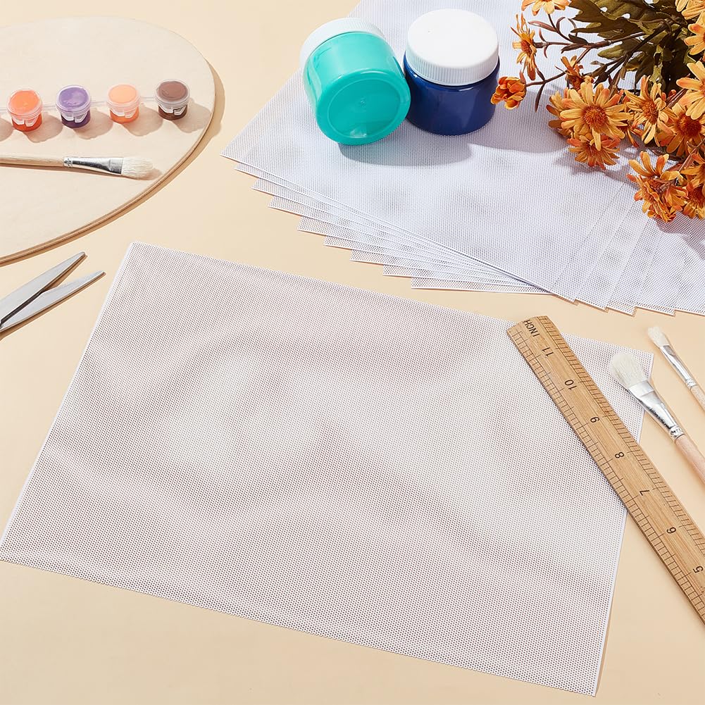 Maille PVC Imprimable 0,22 Mm - Pour Yeux Fursuit, Cosplay, Sculpture - 200 X 30 Cm Blanc