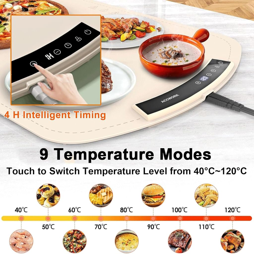 Plaque chauffante en Silicone, Tapis pour légumes Chauds, Tapis de Table à Manger Domestique, Panneau Isolant Alimentaire Multifonctionnel Pliable