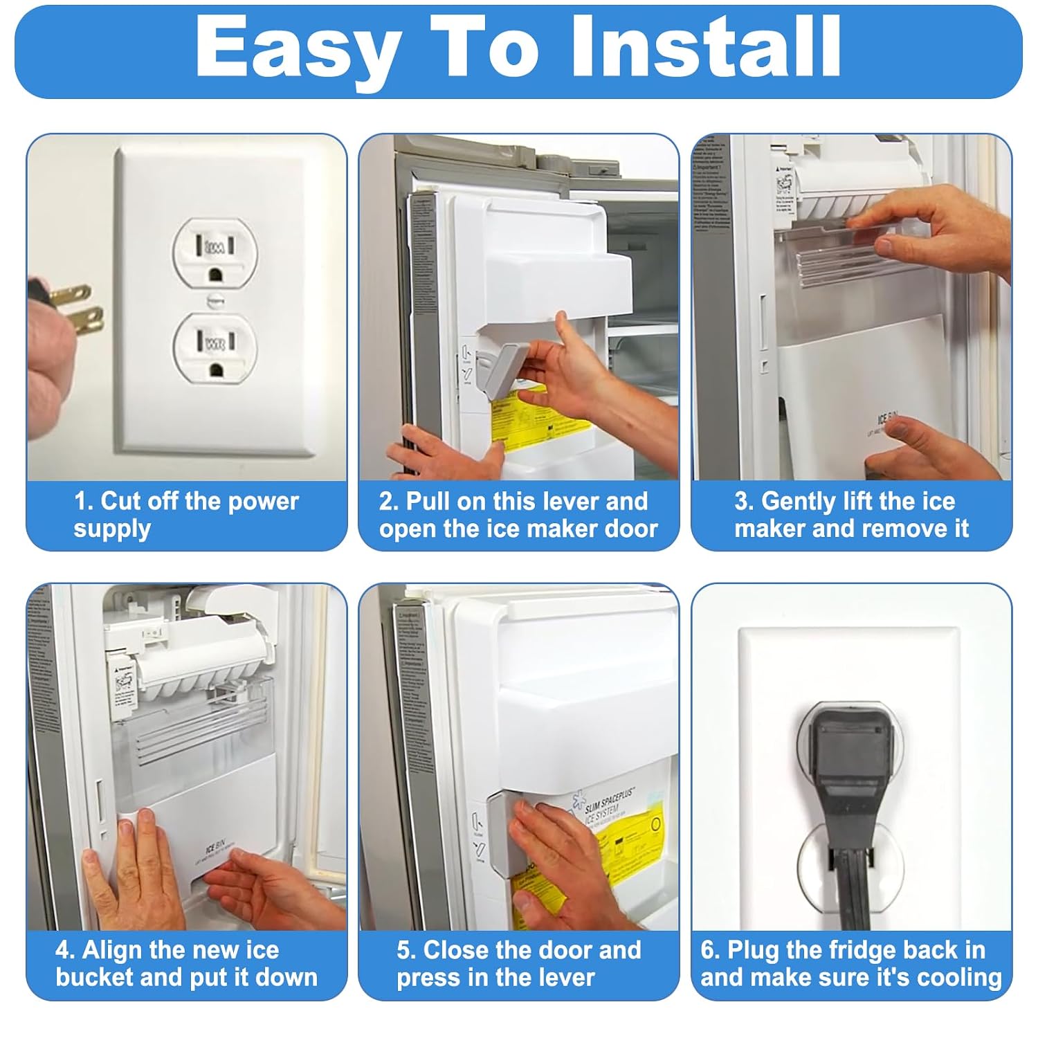 AKC72949319 Ice Bucket Assembly Compatible with LG Refrigerator Ice Maker